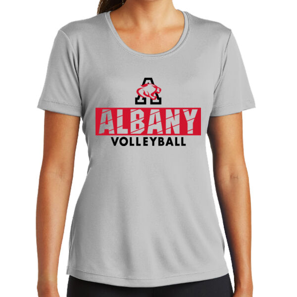 Albany Volleyball Ladies Grey PosiCharge Competitor Tee Thumbnail