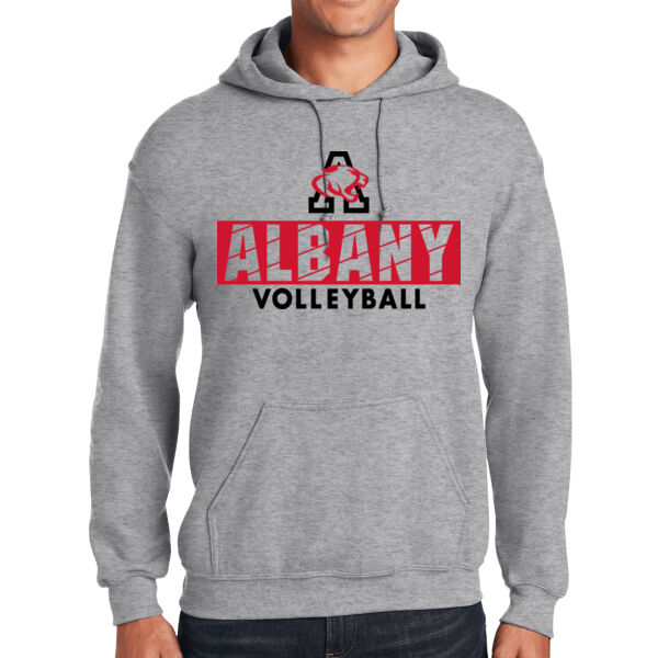 Albany Volleyball Grey Heavy Blend Hooded Sweatshirt Thumbnail