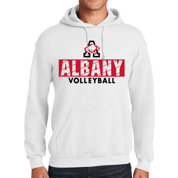 Albany Volleyball White Heavy Blend Hooded Sweatshirt Thumbnail