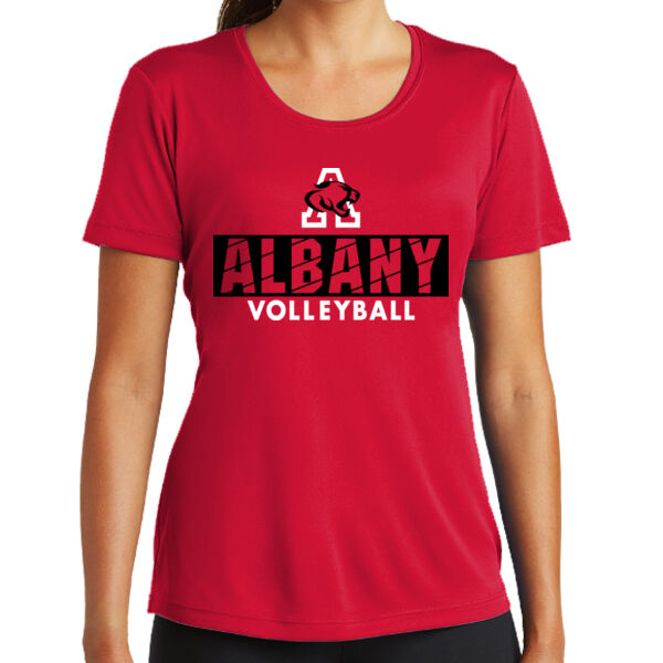 Albany Volleyball Ladies Red PosiCharge Competitor Tee Thumbnail