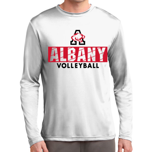 Albany Volleyball White Long Sleeve PosiCharge Competitor Tee Thumbnail