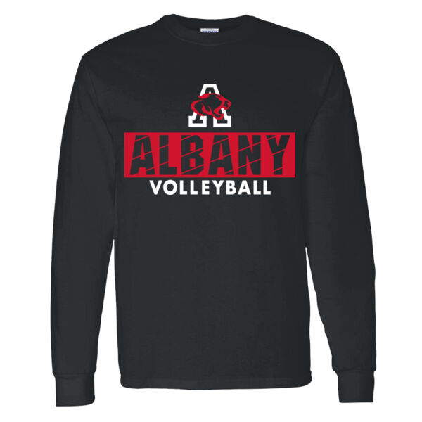 Albany Volleyball Black Heavy Cotton 100% Cotton Long Sleeve T Shirt Thumbnail