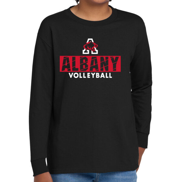 Albany Volleyball Black Youth Heavy Cotton 100% Cotton Long Sleeve T Shirt Thumbnail