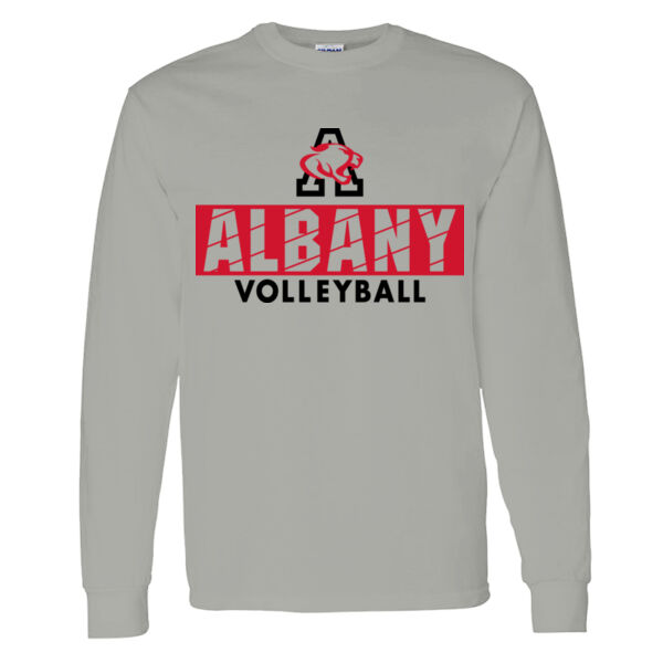 Albany Volleyball Grey Heavy Cotton 100% Cotton Long Sleeve T Shirt Thumbnail