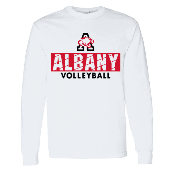 Albany Volleyball White Heavy Cotton 100% Cotton Long Sleeve T Shirt Thumbnail