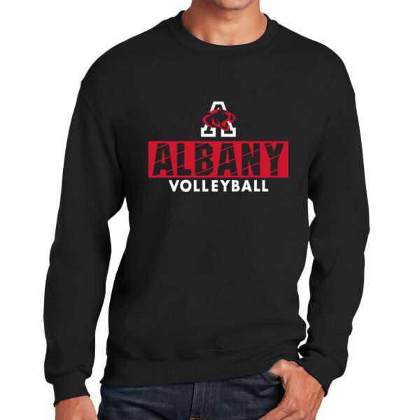 Albany Volleyball Black Heavy Blend Crewneck Sweatshirt Thumbnail