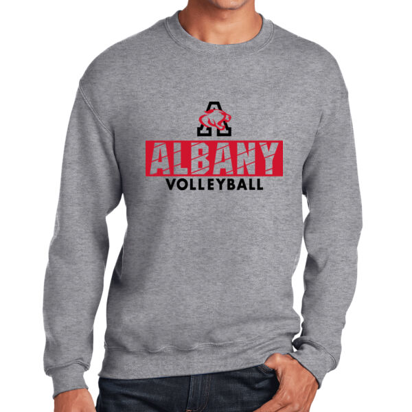 Albany Volleyball Grey Heavy Blend Crewneck Sweatshirt Thumbnail