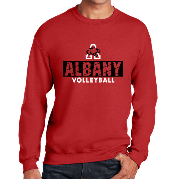 Albany Volleyball Red Heavy Blend Crewneck Sweatshirt Thumbnail