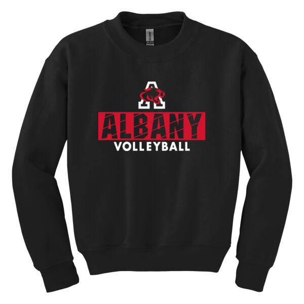 Albany Volleyball Black Youth Heavy Blend Crewneck Sweatshirt Thumbnail